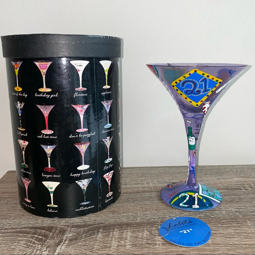 Lolita “21” Birthday Martini Glass